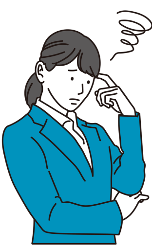 悩んでいる人のイラスト